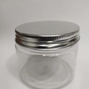 300 Gram Pet jar With Silver Lid - Pack of 12