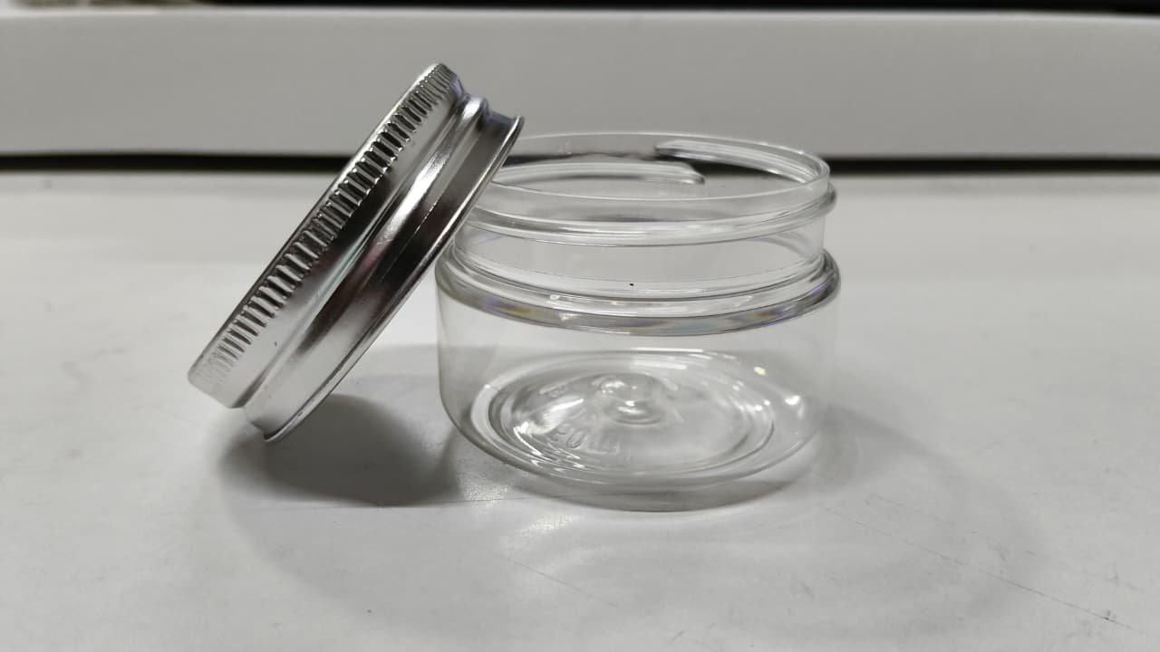 50 Gram Pet jar With Silver Lid - Pack of 12