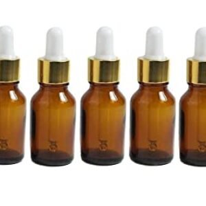 100 ML GLASS Dropper Bottle With Glass Dropper – AMBER COLOR – SET OF 6 PC