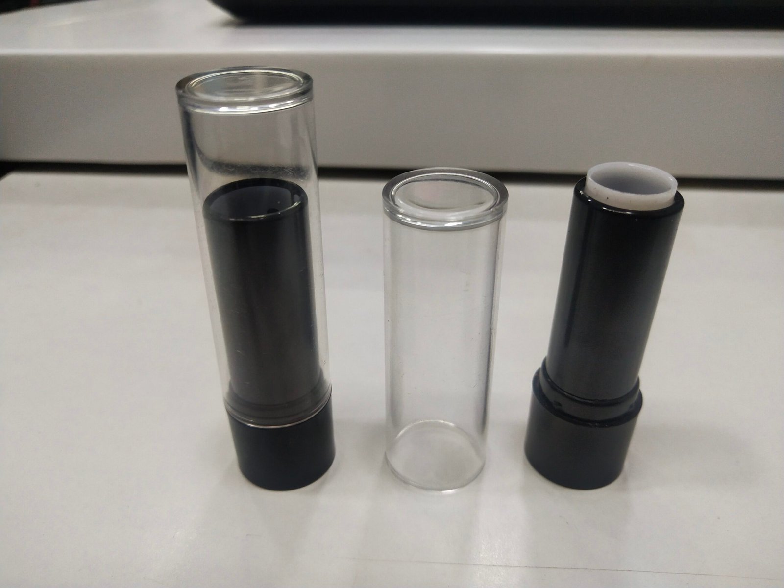 Kajal Container / Lipstick Container Black with Transparent Top