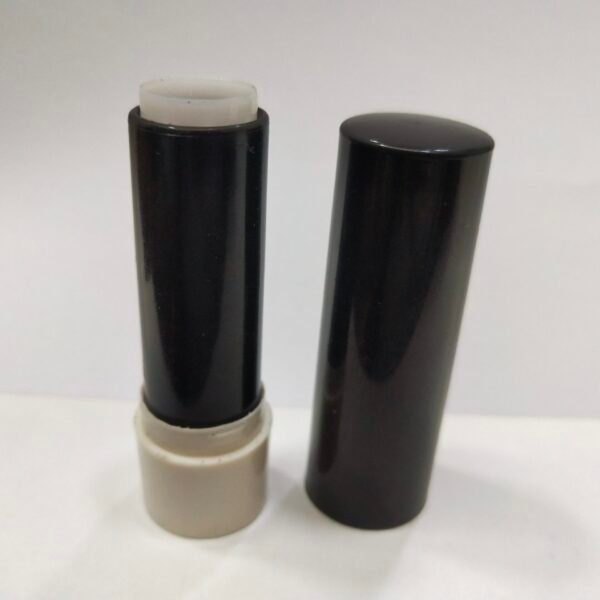 Chapstick / Lipbalm / Lipstick / Kajal Container – Black with White base  – Pack of 12