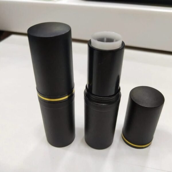 Lipstick Container – Black with Gold RIM – Pack of 6